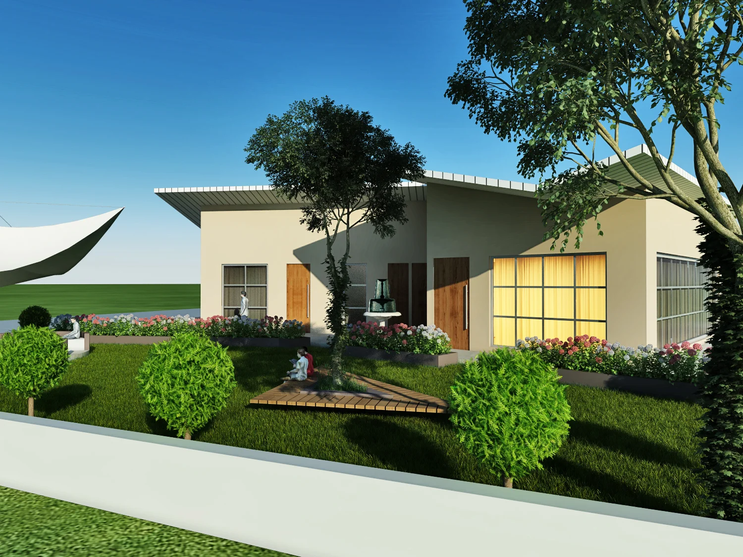 Bungalow Garden Landscape