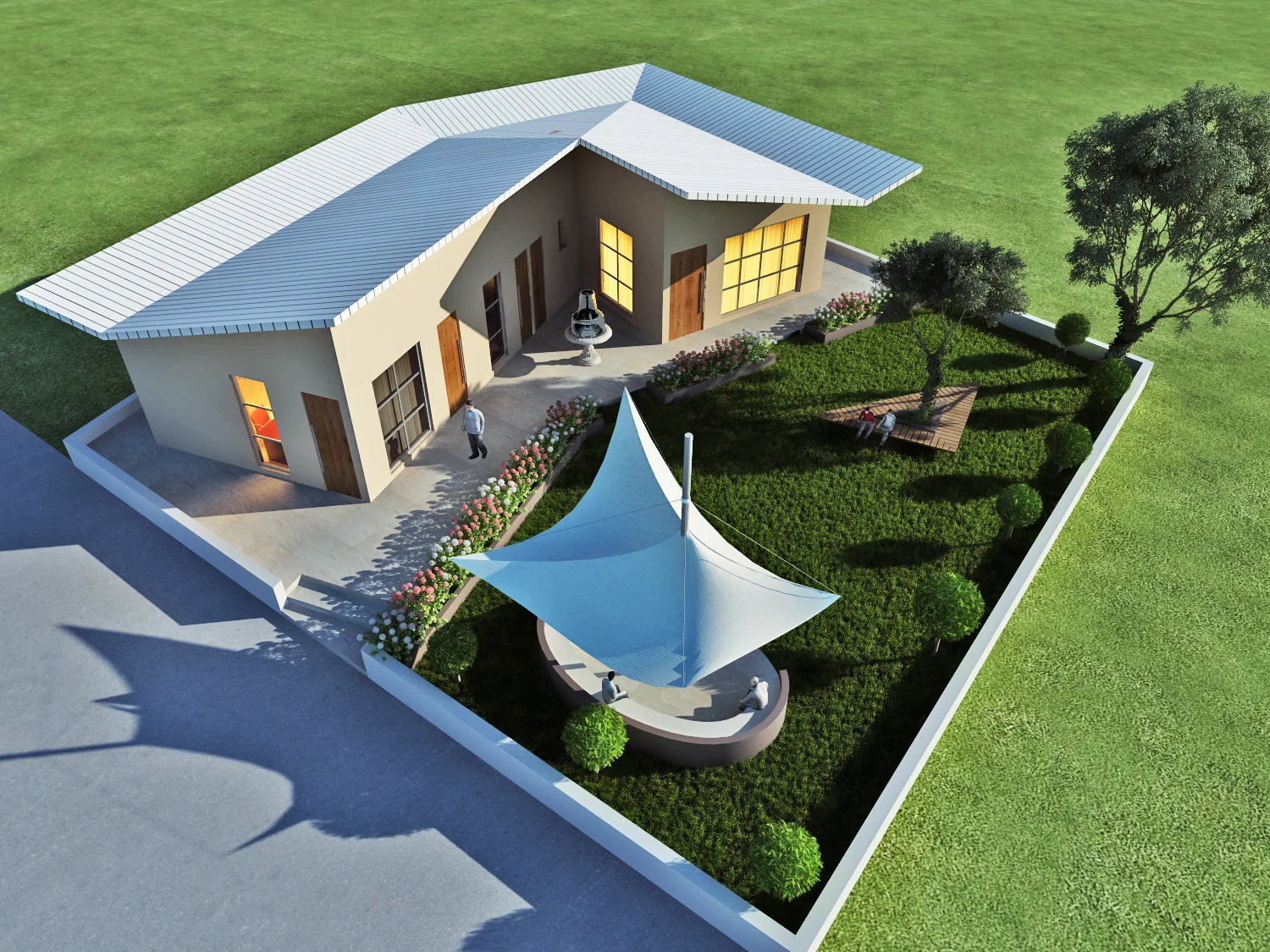 Single Story Aerial Garden