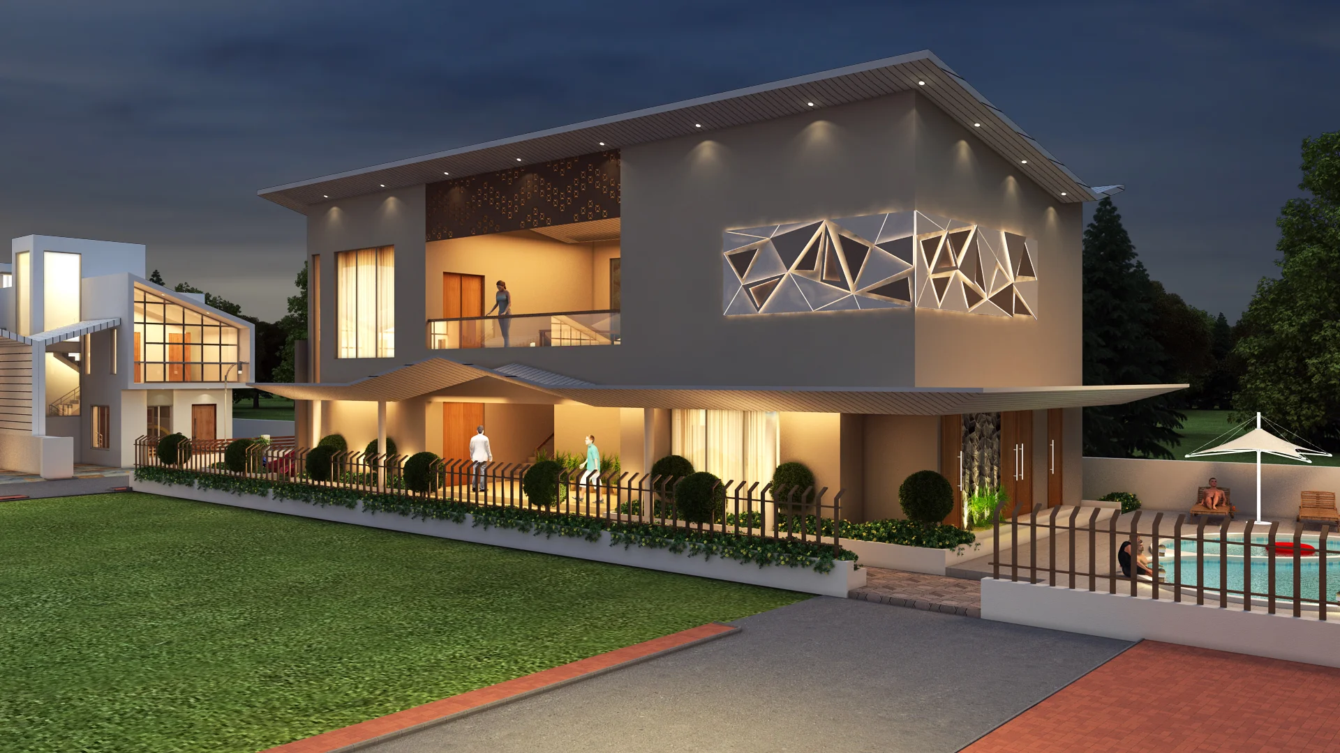 Villa Exterior Lighting