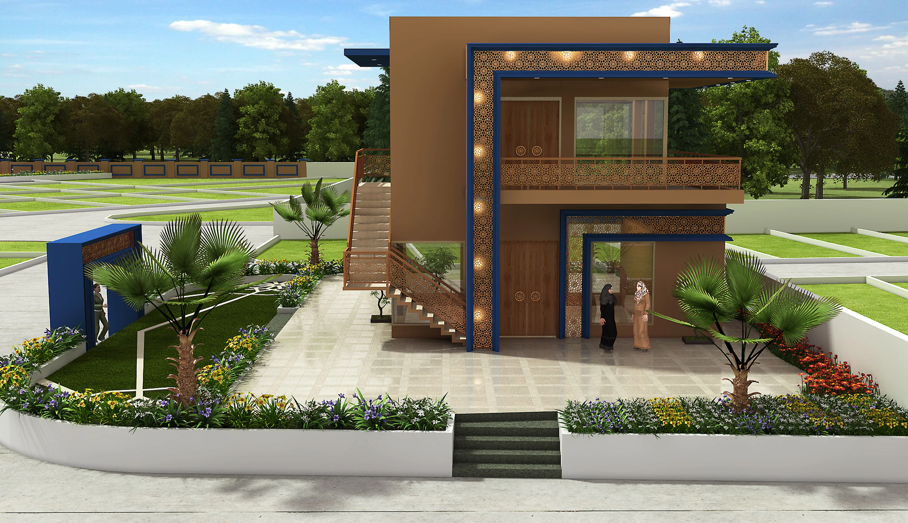 Clubhouse Front Elevation