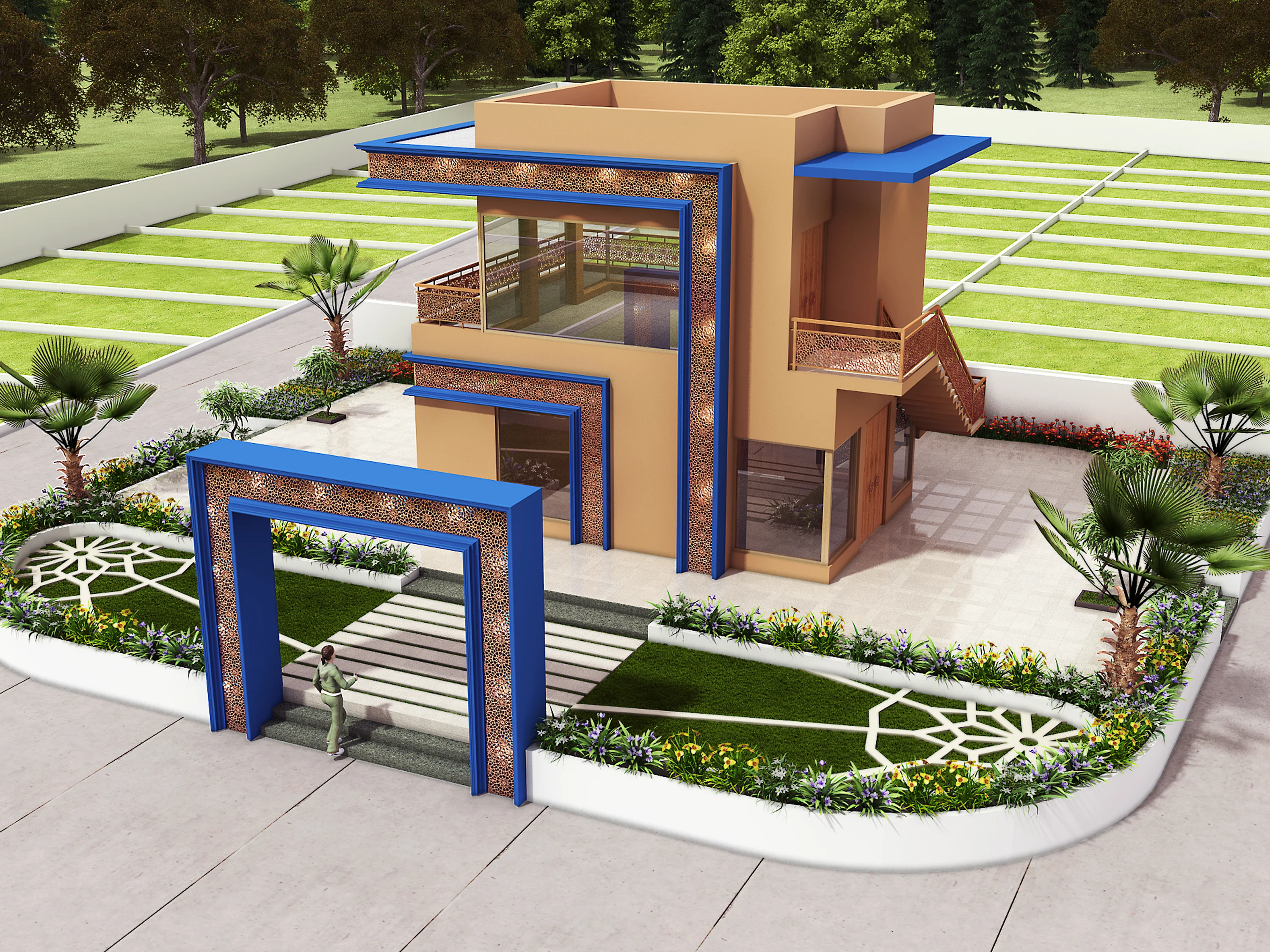 Entry Gate Top Angle