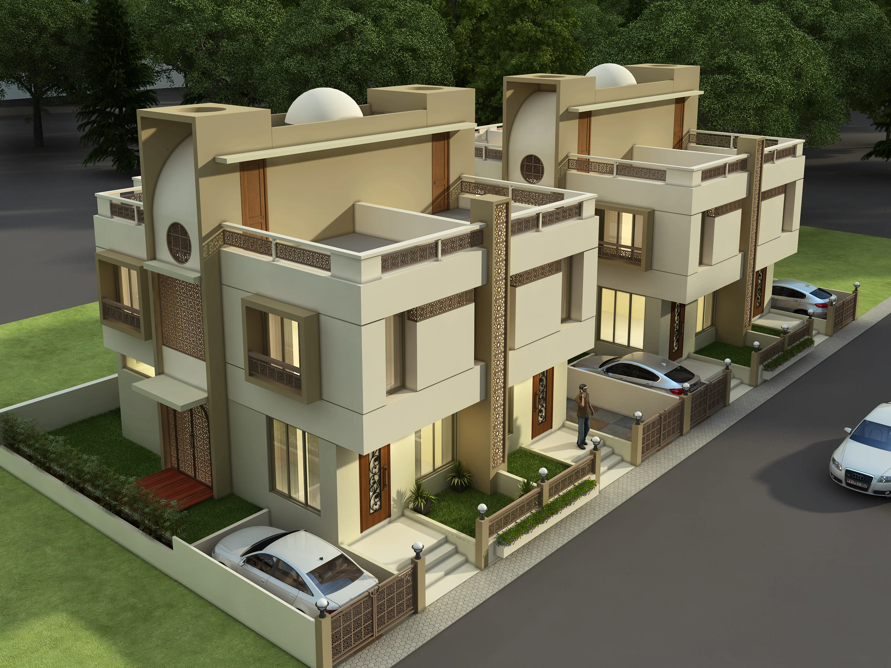 Villa Cluster Aerial