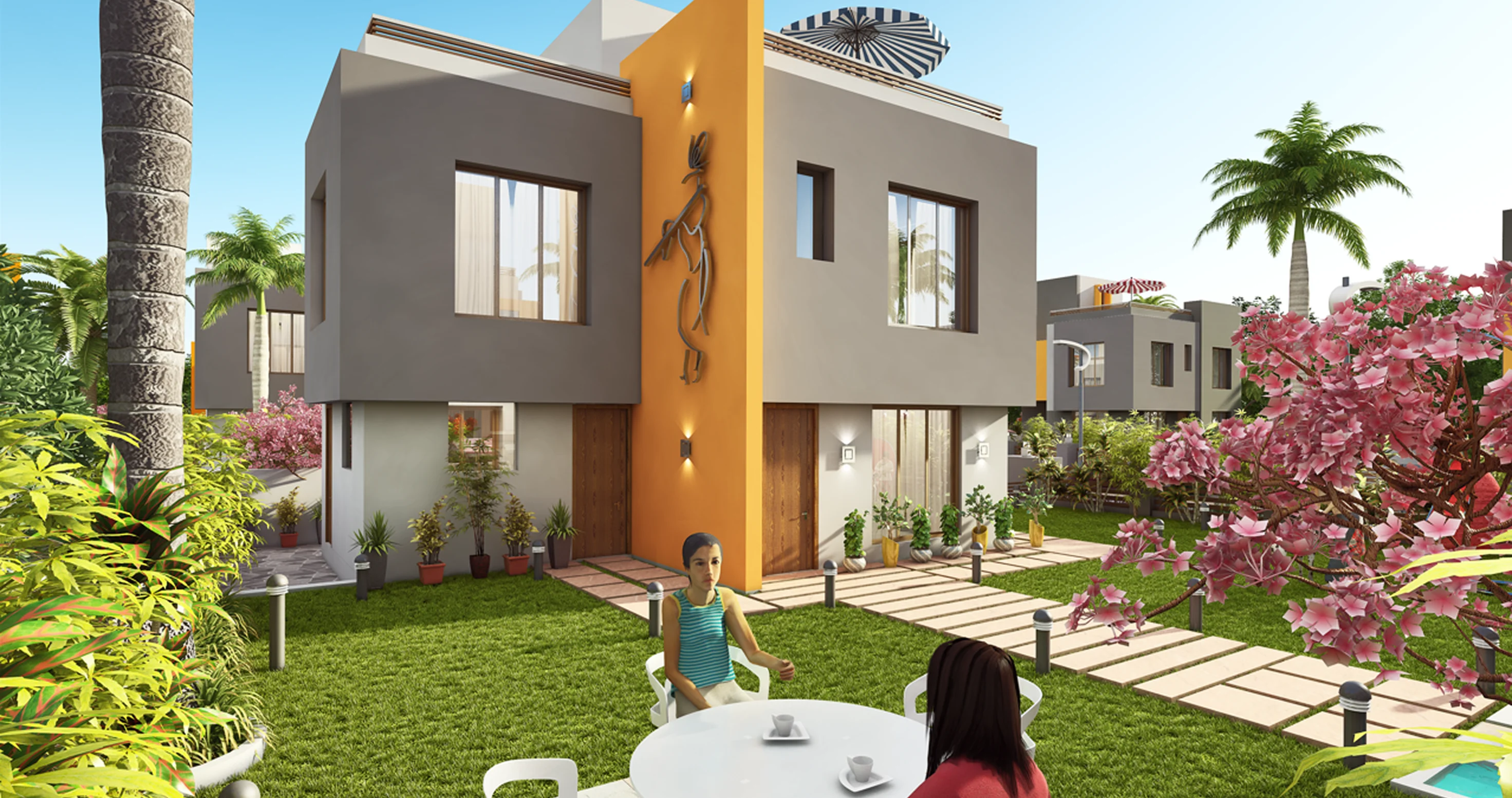 Villa Garden Front View